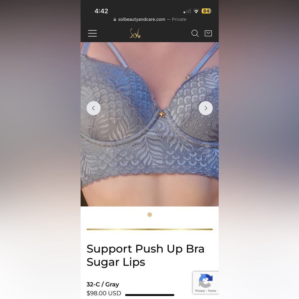 Sol beauty and care sugar lips bra 36DD
